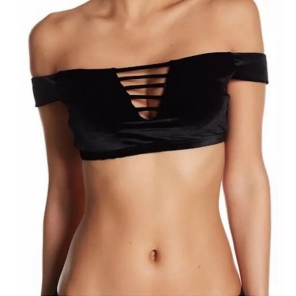 Radio Fiji velvet off shoulder bikini top